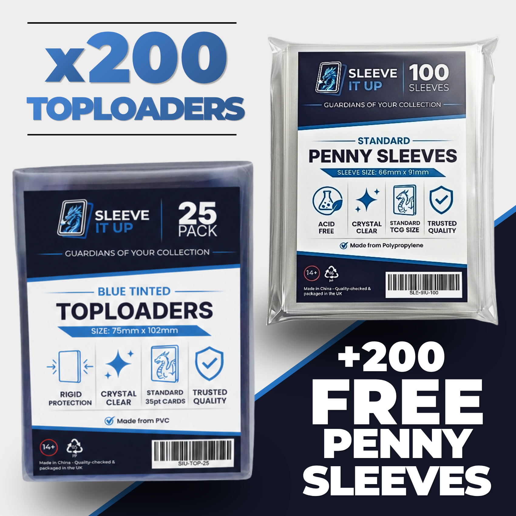 card guard penny sleeves 200x Top loaders + 200 FREE Pokemon Guide This improves everyday storage POKEMON TCG RESHIRAM & Suede Mat:Dark Blue