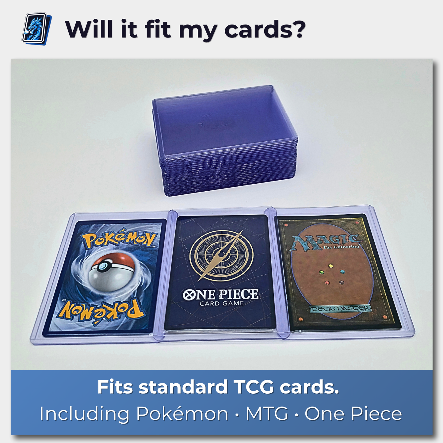 3"x4" Trading Card Top Loaders (35pt) – Rigid Protective Sleeves for TCG (25-100 Pack)