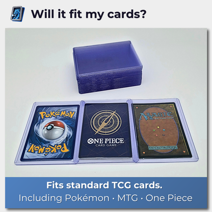 3"x4" Trading Card Top Loaders (35pt) – Rigid Protective Sleeves for TCG (25-100 Pack)