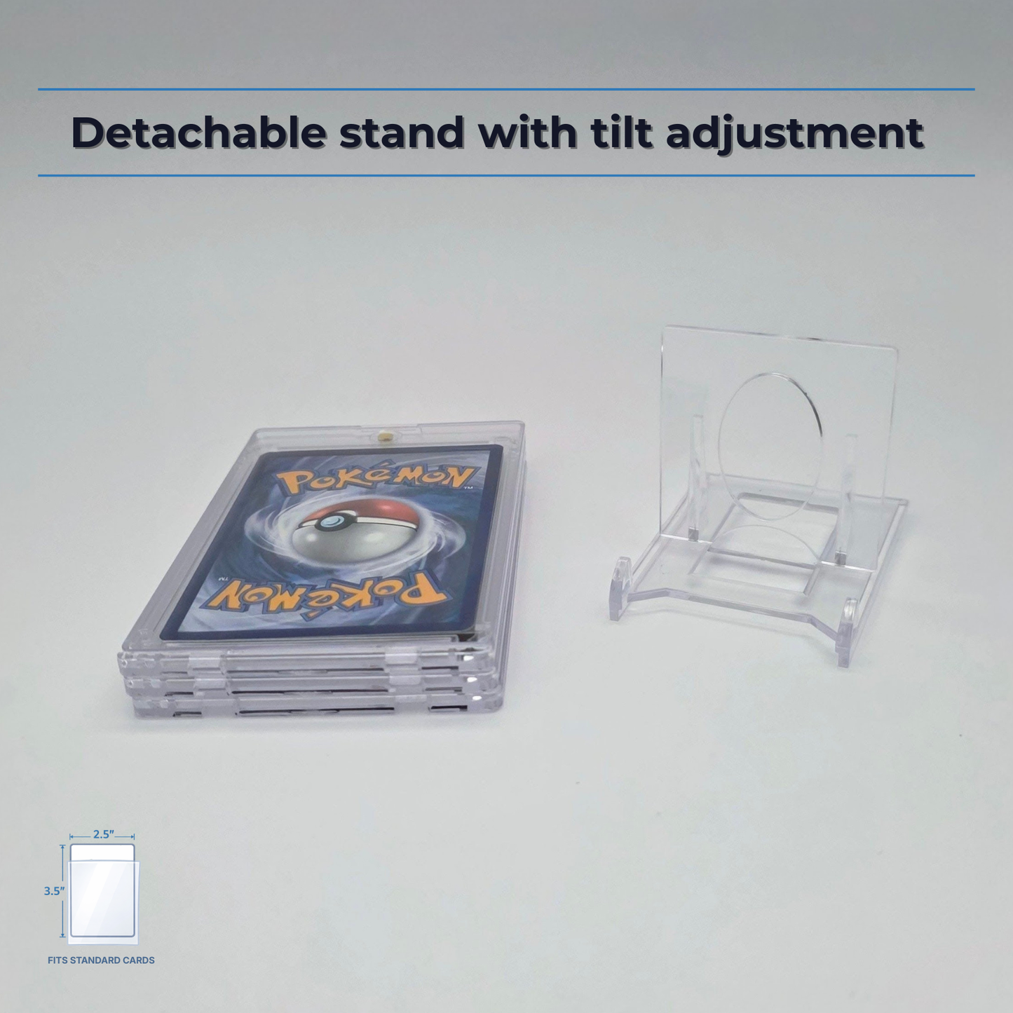 Magnetic Trading Card Holder with Stand | 4mm One-Touch Display Case
