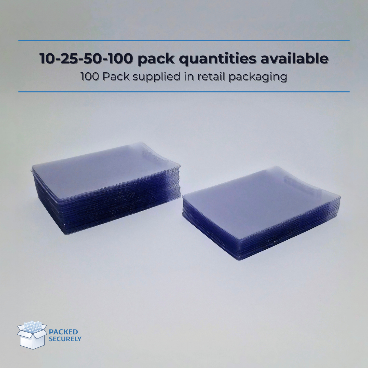 Semi-Rigid Trading Card Holders – Grading & Storage Protection (10-100 Pack)