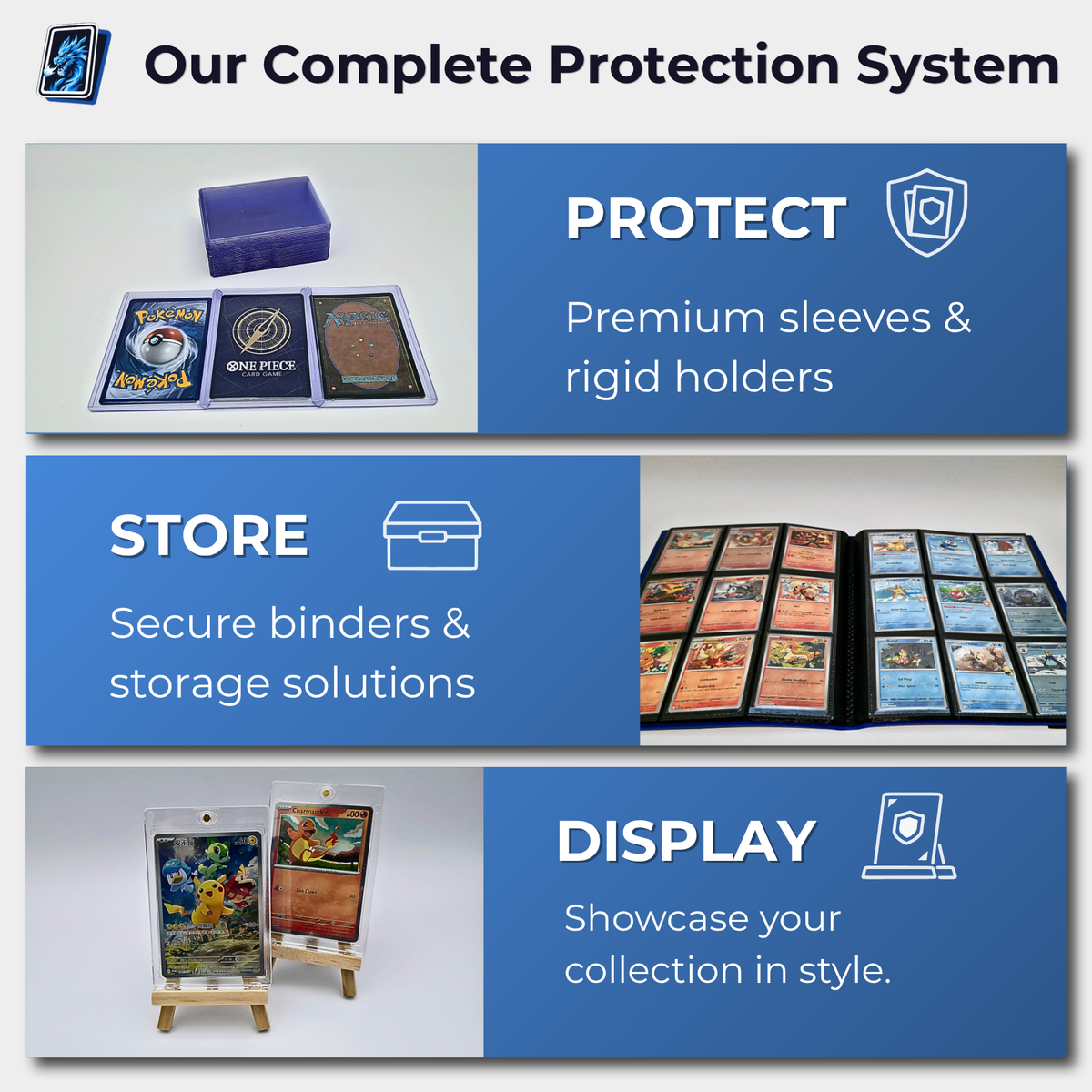 Trading Card Starter Kit – Protection, Storage & Display Bundle