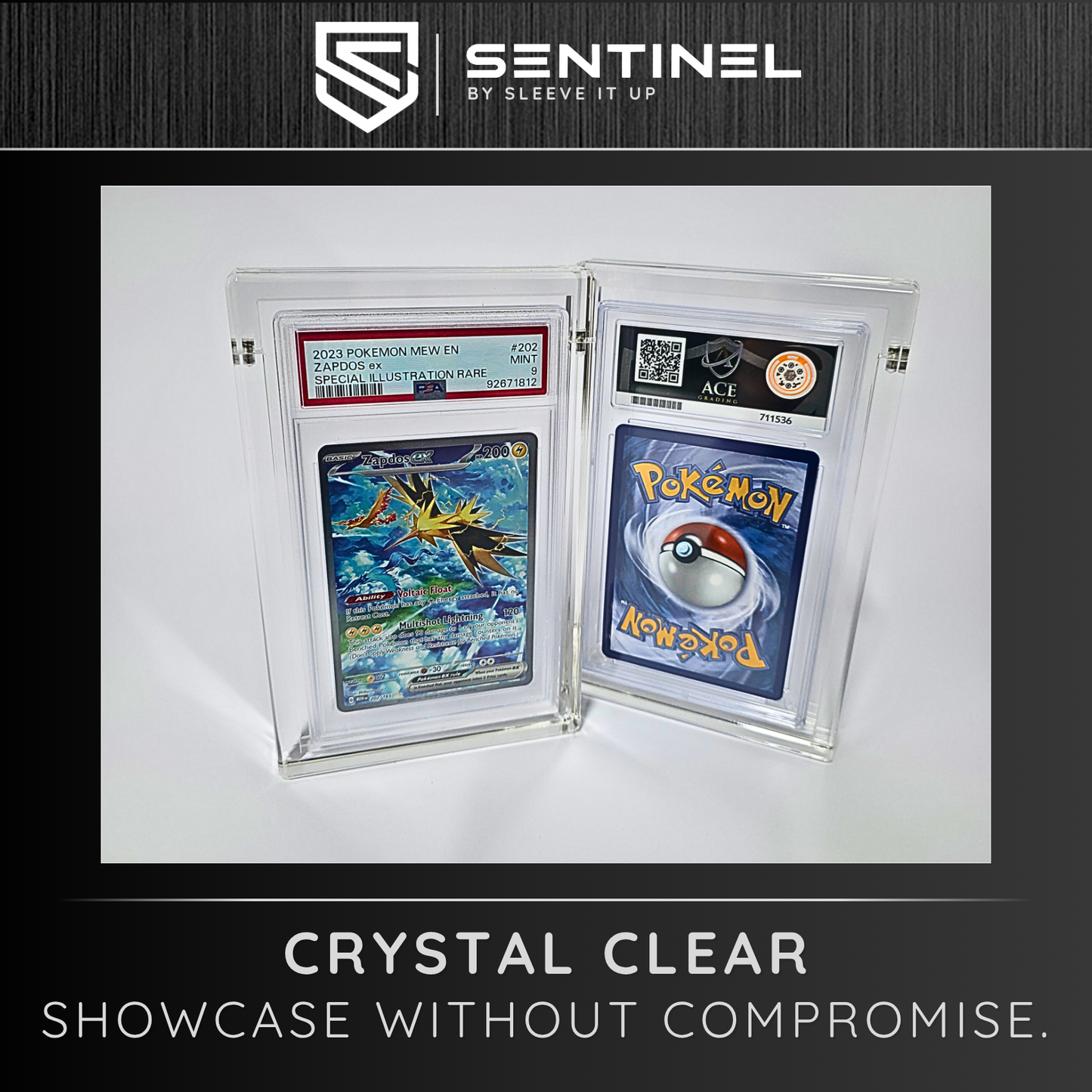 PSA Graded Card Acrylic Display Case – 5mm Magnetic Slab Protector