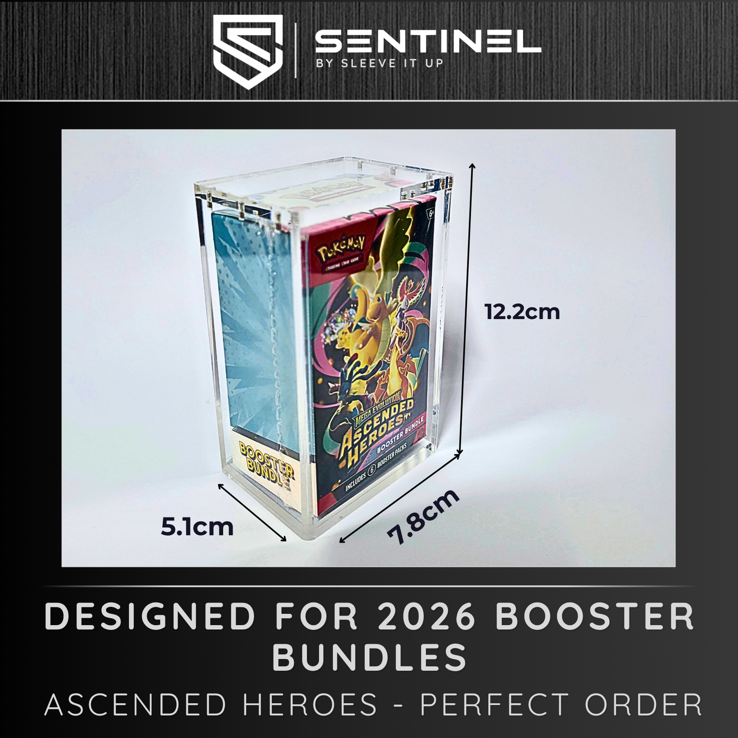 Pokemon Booster Bundle (Ascended Heroes / Perfect Order) Acrylic Case 5mm