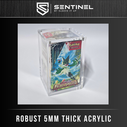 Pokemon Half Booster Acrylic Case- Premium 5mm Thick Display - Magnetic Protector
