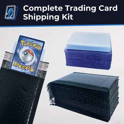 Complete Shippig Kit for Trading Cards (Bubble Envelopes Mailers, Toploaders & Sleeves) - Pokemon, MTD, One Piece, Lorcana, Sports