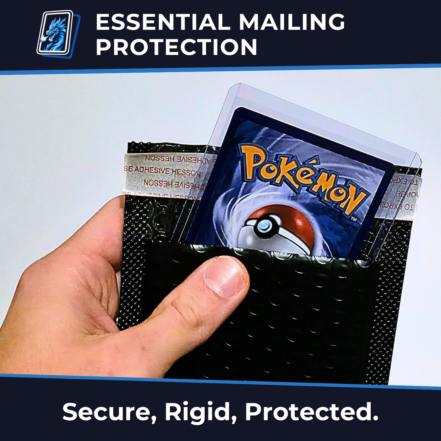 Complete Shippig Kit for Trading Cards (Bubble Envelopes Mailers, Toploaders & Sleeves) - Pokemon, MTD, One Piece, Lorcana, Sports